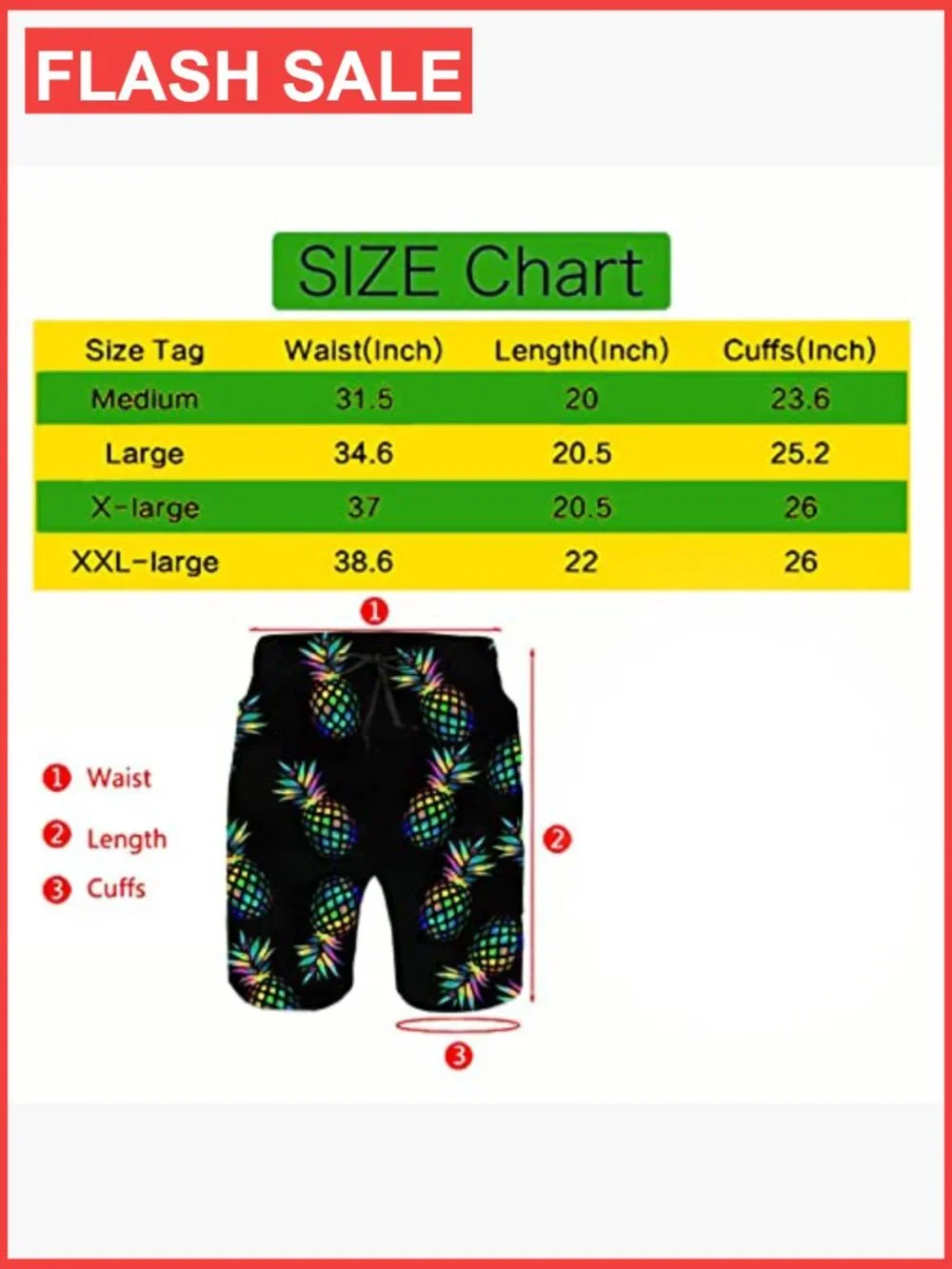Men's Quick Dry Swim Trunks with Mesh Lining and Pockets